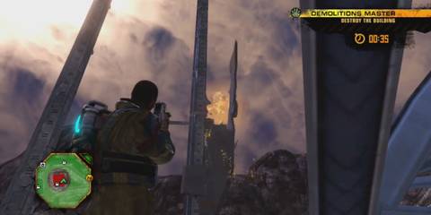 Red Faction Guerrilla last remnants of a skyscraper