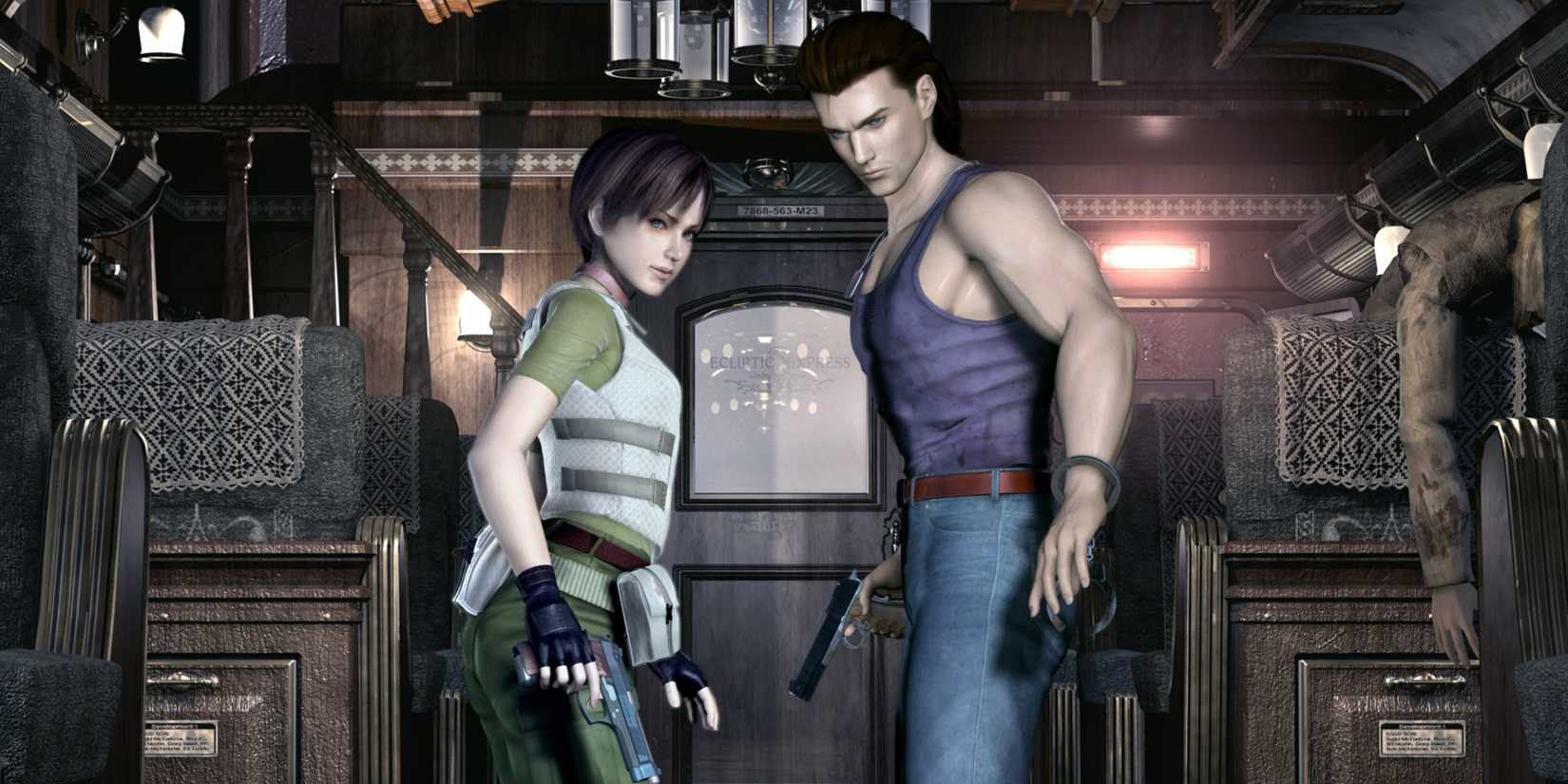 Rebecca Chambers dan Billy Coen di kereta Resident Evil 0