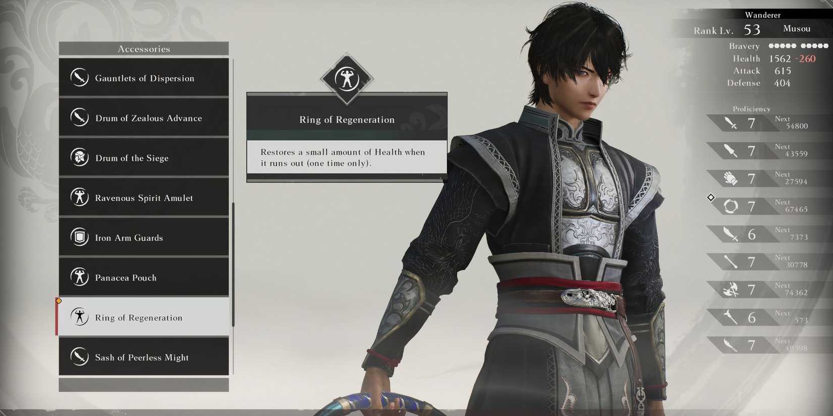 Ring Of Regeneration accessory in Dynasty Warriors Origins