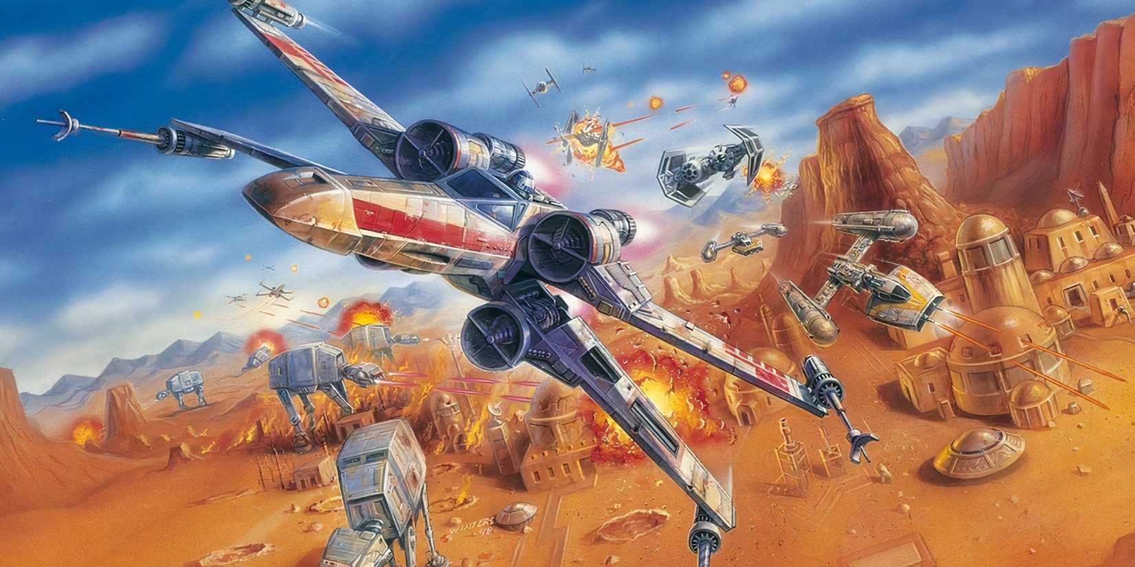 Rogue Squadron battles Imperial Forces in the Rogue Squadron video game