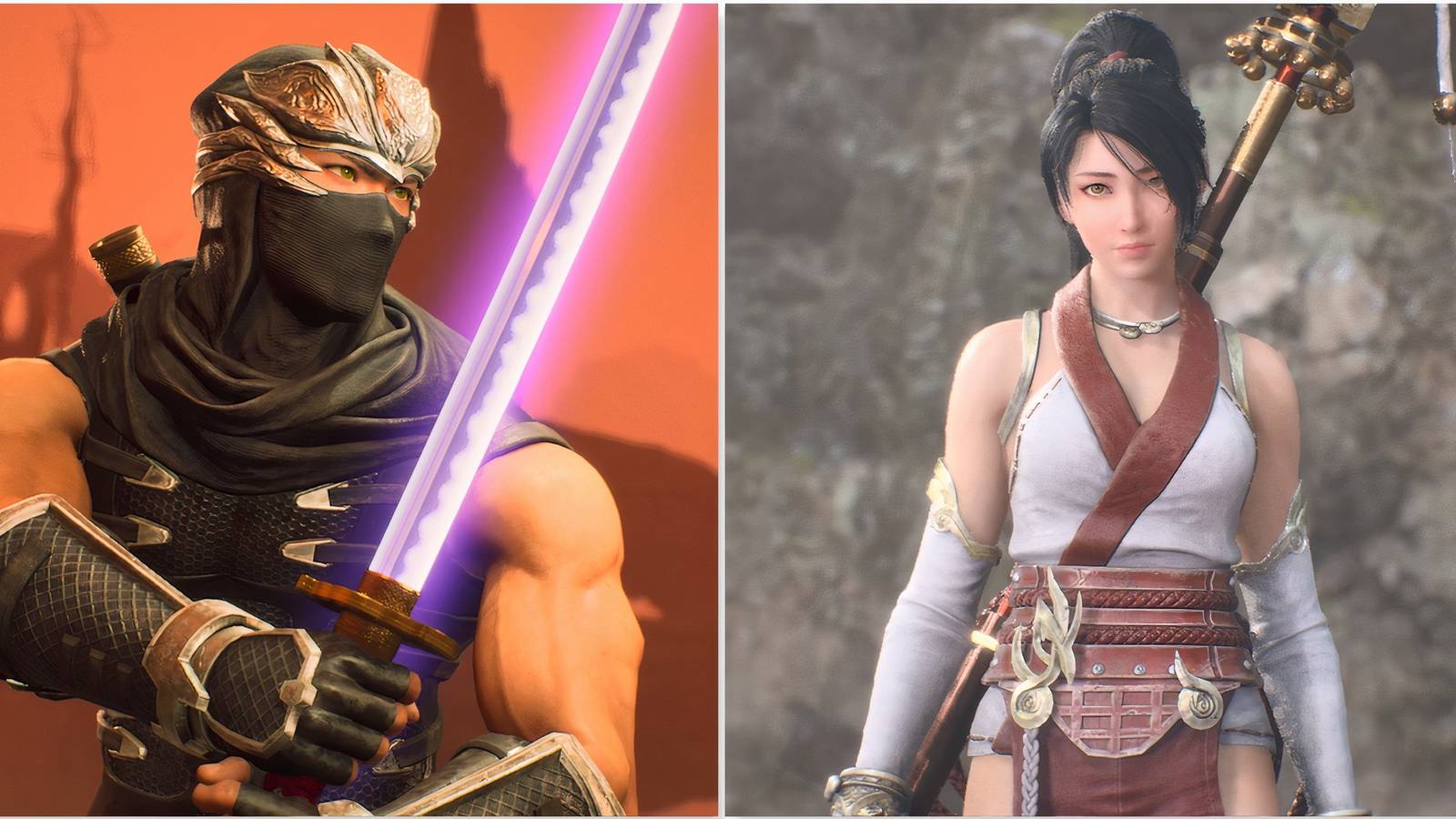 Ryu and Momiji in Ninja Gaiden 2 Black