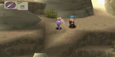ryu and nina on a cliff