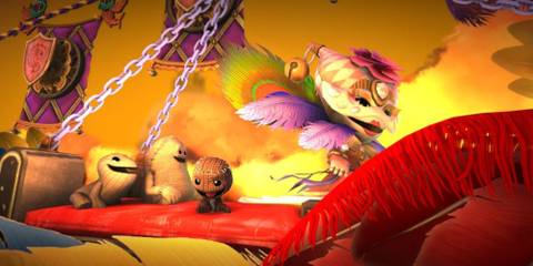 Sackboy and friends exploring one of the first levels.