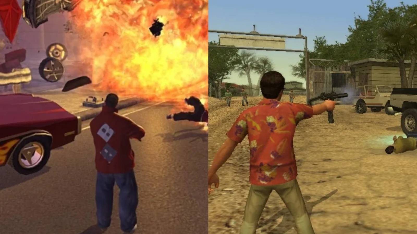 Saints Row on the left and Scarface the world is yours on the right