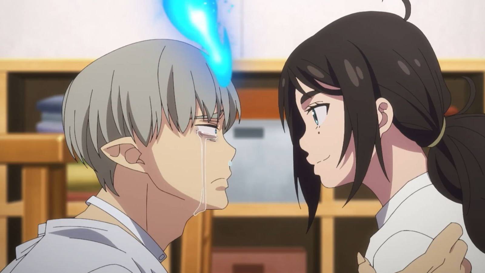 Satan crying for Yuri in Blue Exorcist The Blue Night Saga episode 4