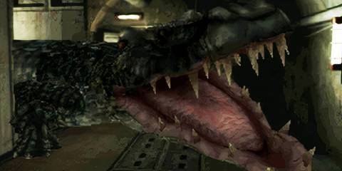 Giant alligator in the sewers