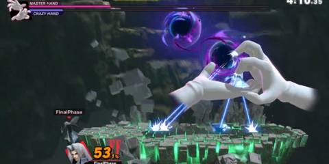 master hand and crazy hand battle