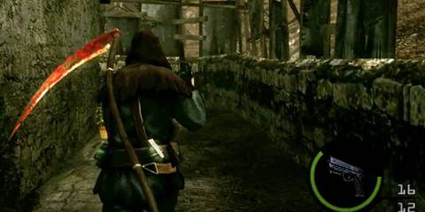 Hunk runninf around in a grim reaper outfit