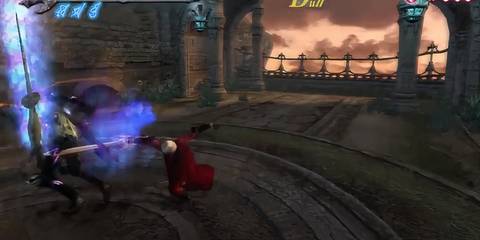 Dante using stinger on a Demon 