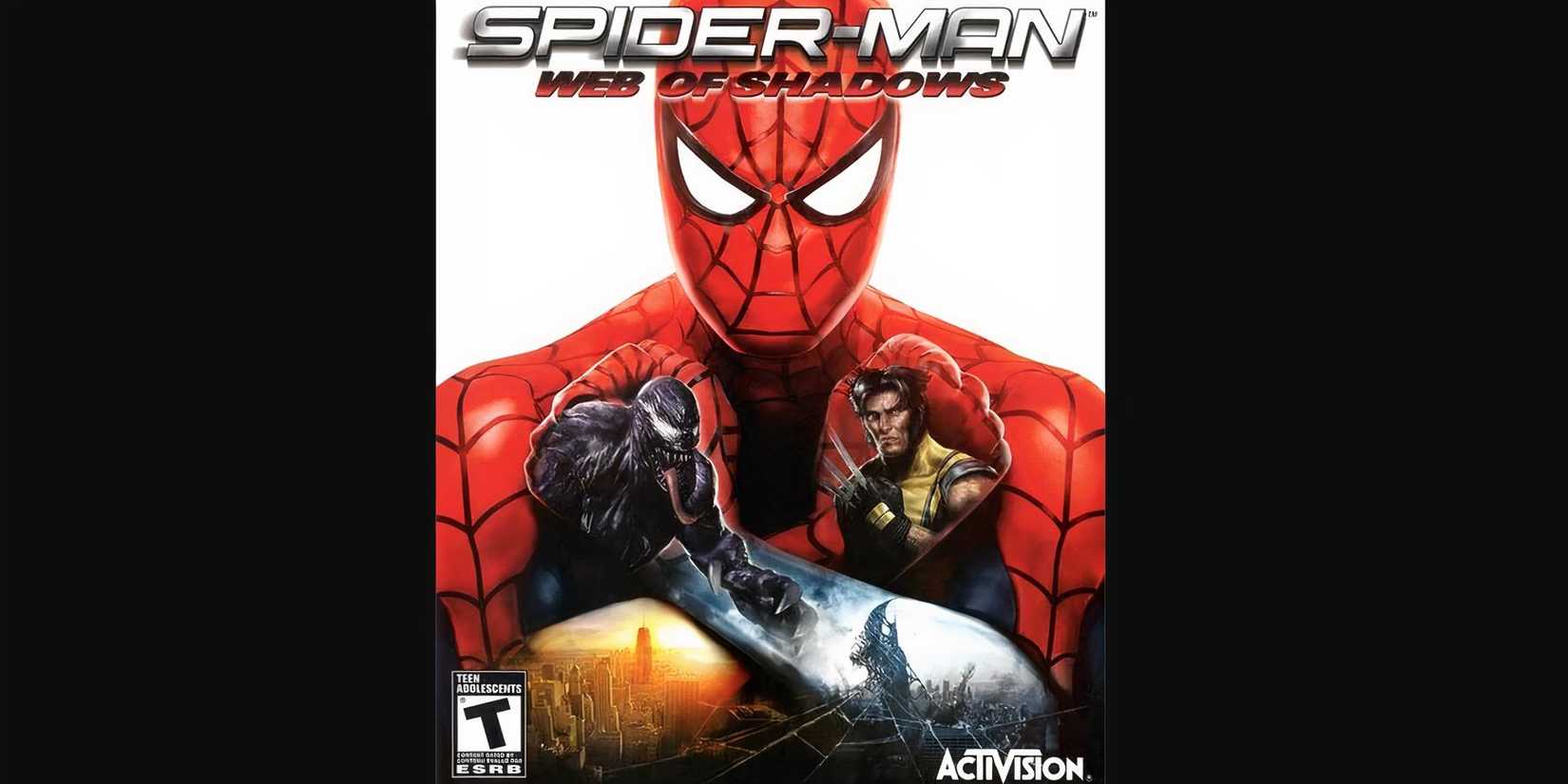 Spider-Man Web Of Shadows Cover with Venom and Wolverine