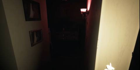 walking in the house hallway