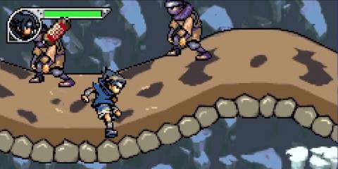 sasuke jumping to snake