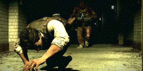 Sebastian escaping from the Sadist in The Evil Within