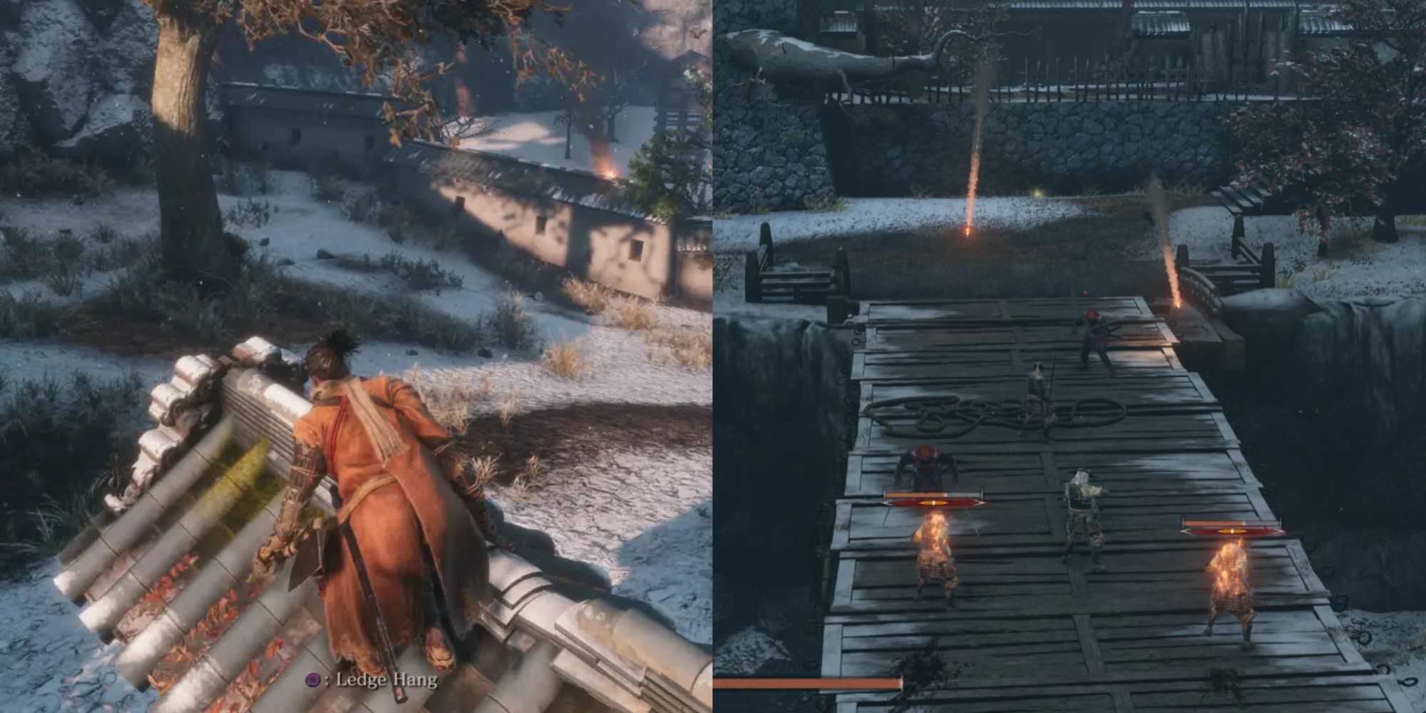 Sekiro collage with different skill point farm locations