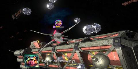 a space battle from star fox zero