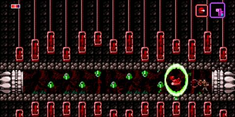 Shooting enemies in Axiom Verge