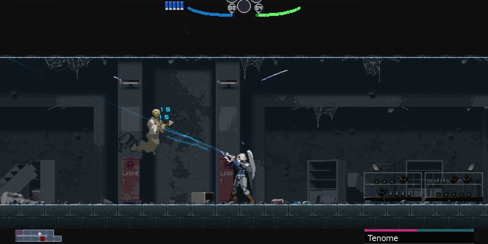 Shooting enemies in Blade Chimera