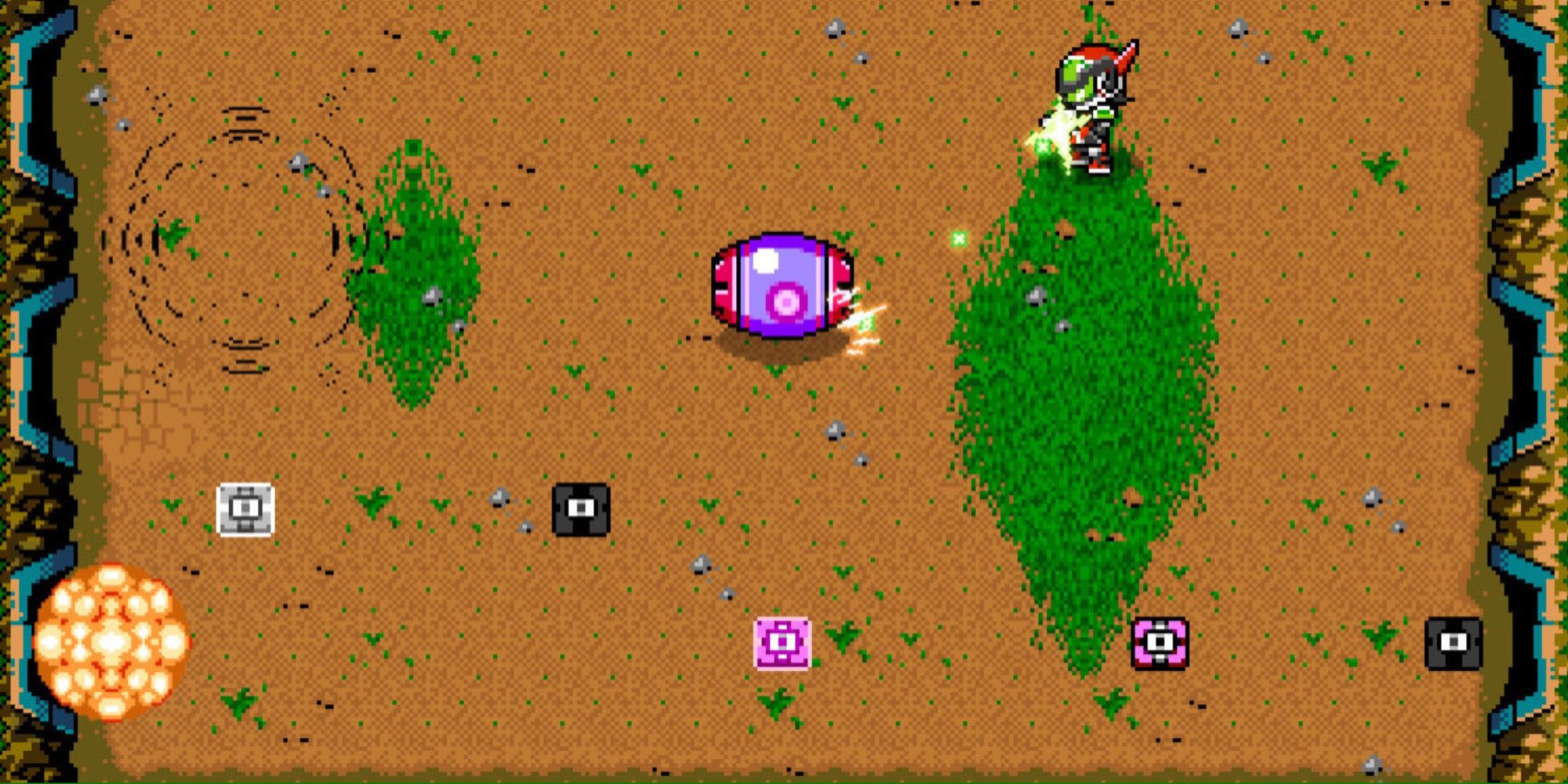 Shooting enemies in Blaster Master Zero