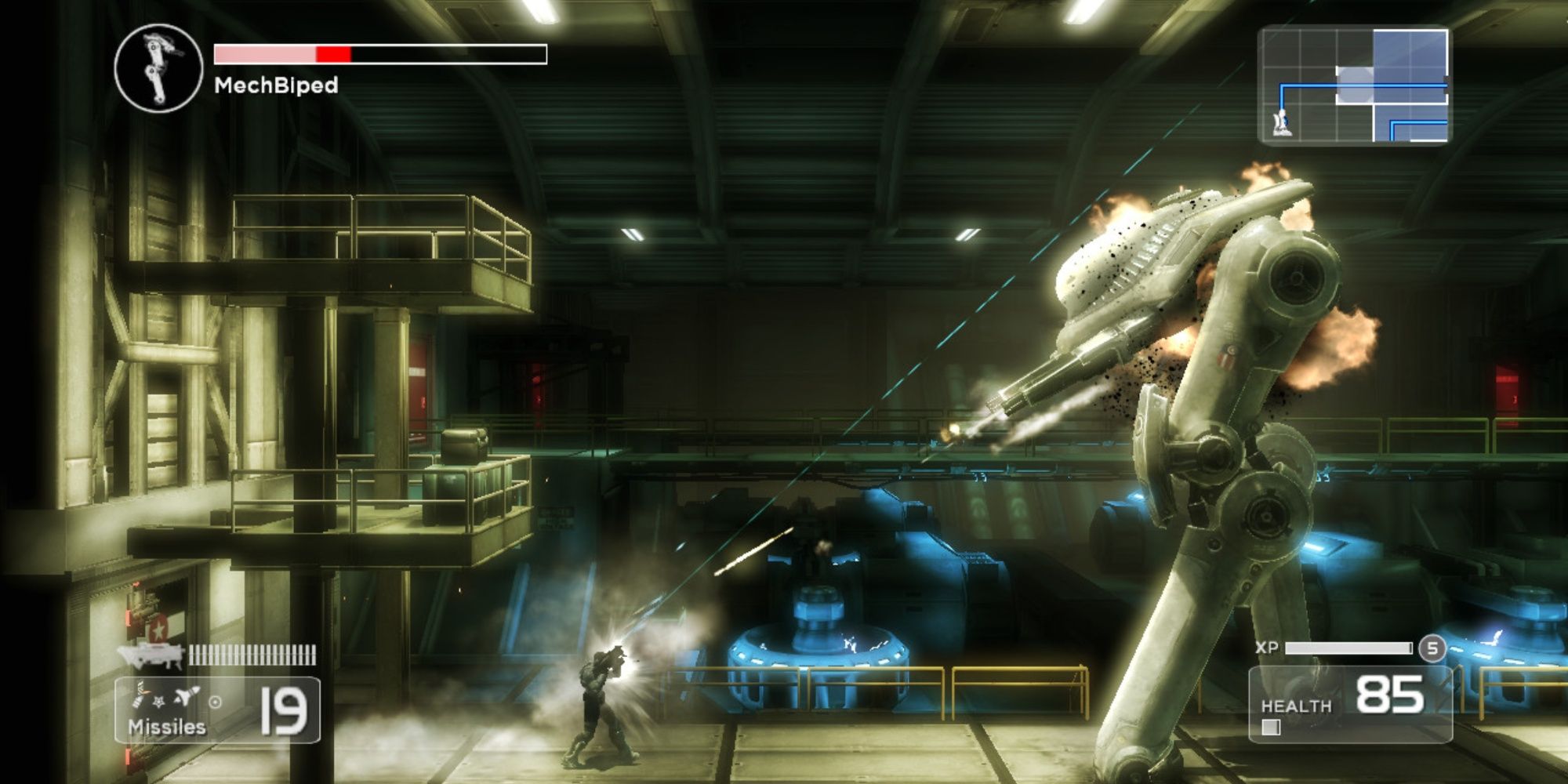 Shooting enemies in Shadow Complex