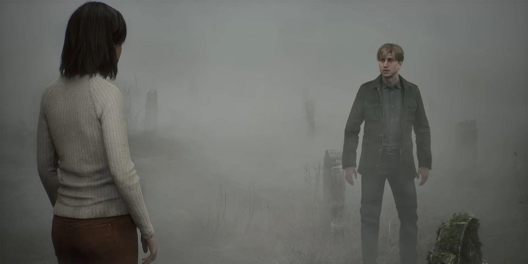 silent hill 2 remake james and angela in cemetery-1