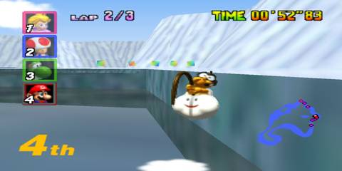 lakitu grabbing a player from the water