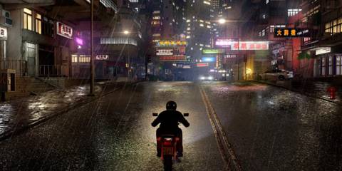 Sleeping Dogs riding motorbike