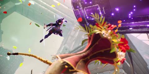 a character preparing to strike an enemy