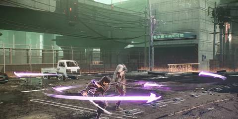 a battle scene from scarlet nexus