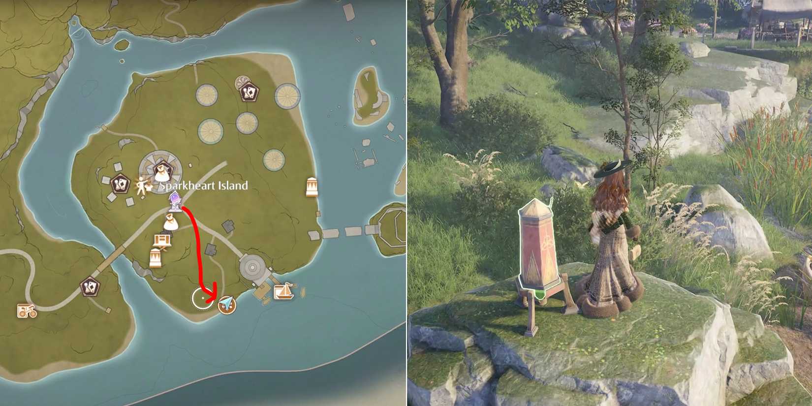 songbreeze cavern firework location 3 in infinity nikki