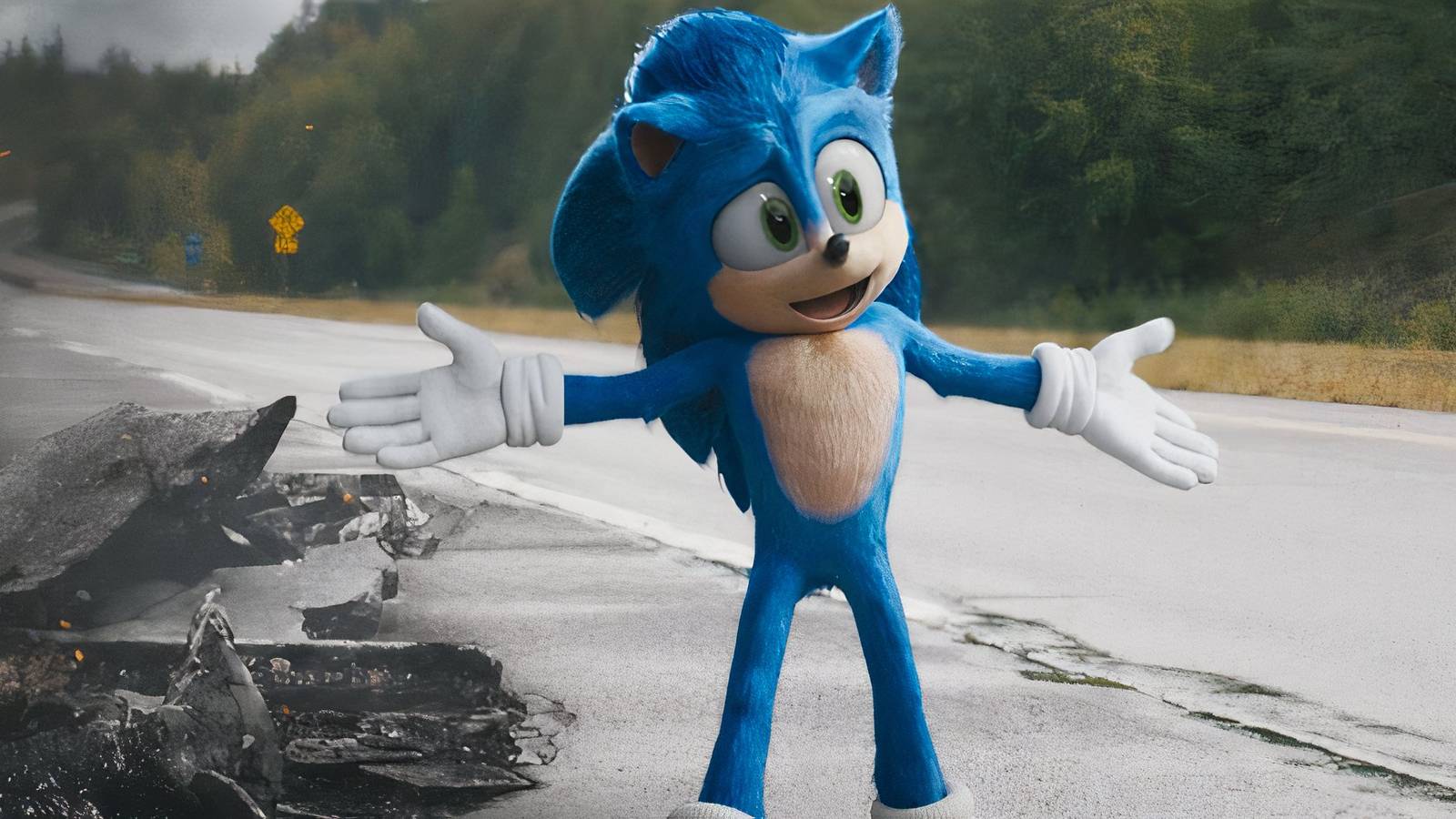 Sonic the Hedgehog posing 