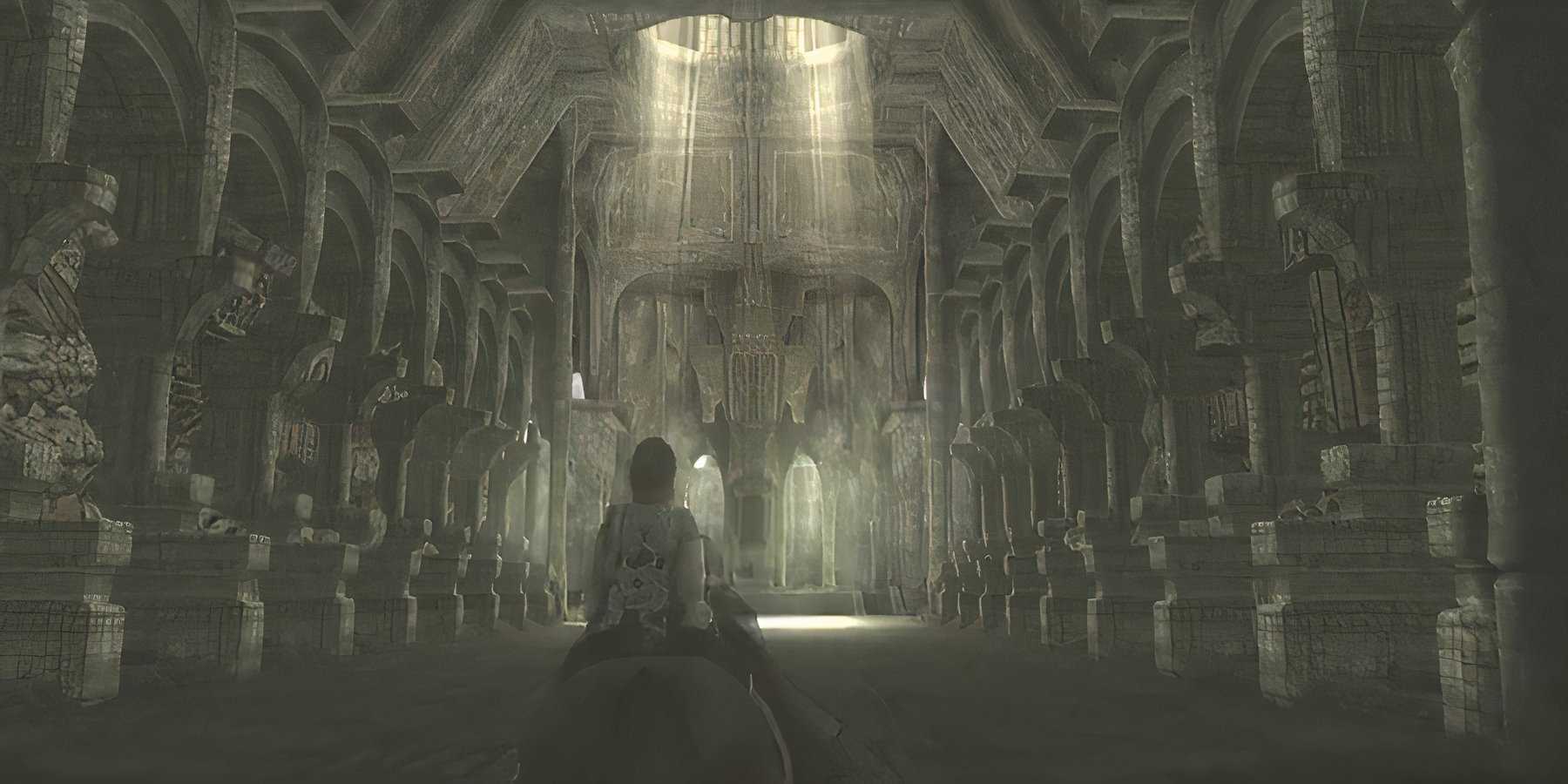wanderer in a long hallway