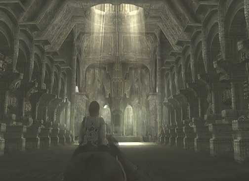wanderer in a long hallway