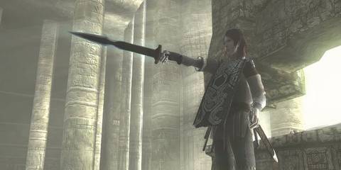 wanderer pointing his sword