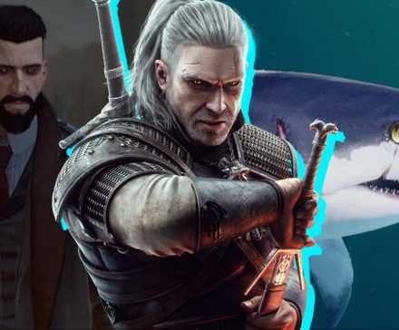 Split image of Vampyr, The Witcher 3 The Wild Hunt, and Maneater