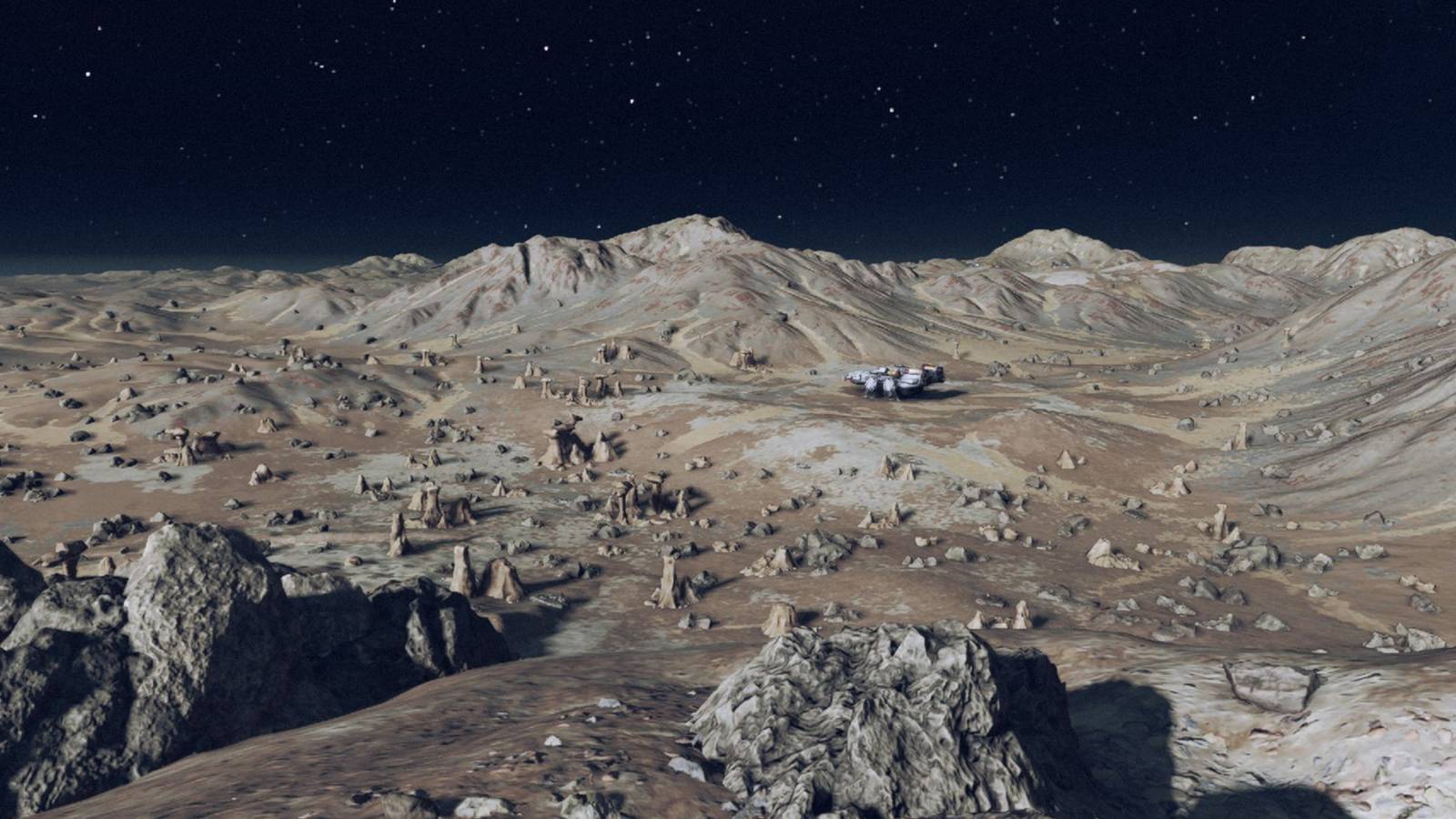 Starfield empty planet