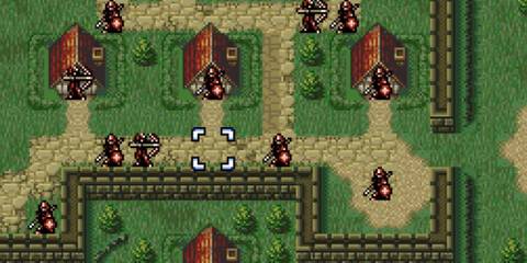 Strategic village defense scenario in Fire Emblem Thracia 776 with challenging JRPG combat 1 (1)