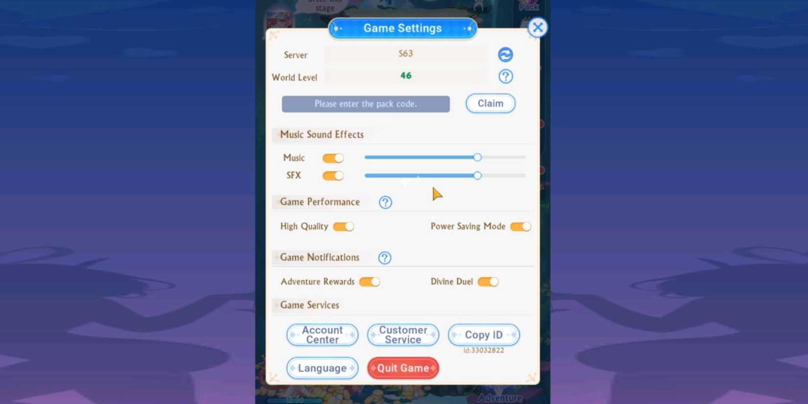 Tales of Angels the codes tab