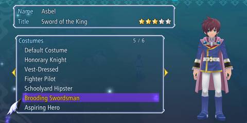 Tales of Graces f Asbel selecting costumes