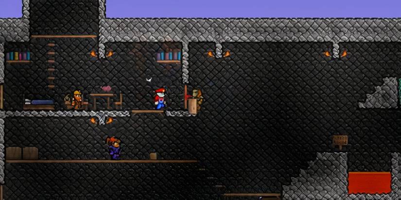Terraria Mario set in house