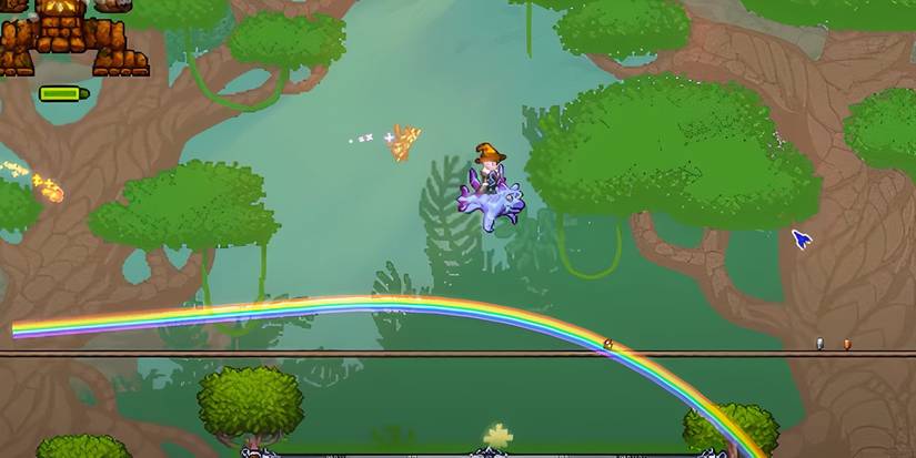 Terraria Rainbow Gun riding creature in jungle biome
