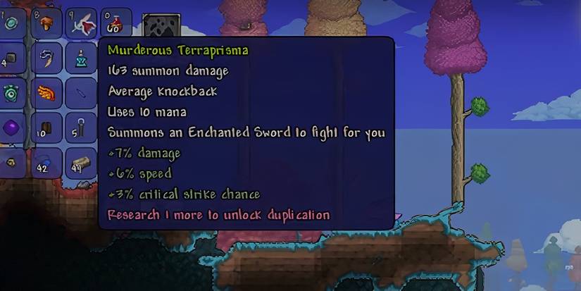 Terraria Terraprisma stats 