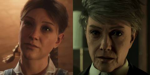 The Casting of Frank Stone split image Linda from 1980 and 2024