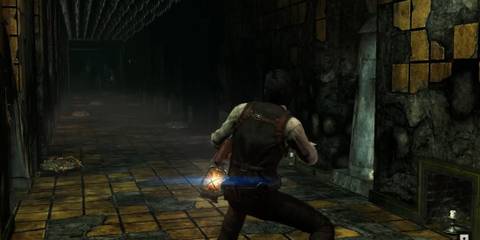 The Evil Within Sebastian Scared because of ceiling trap spikes