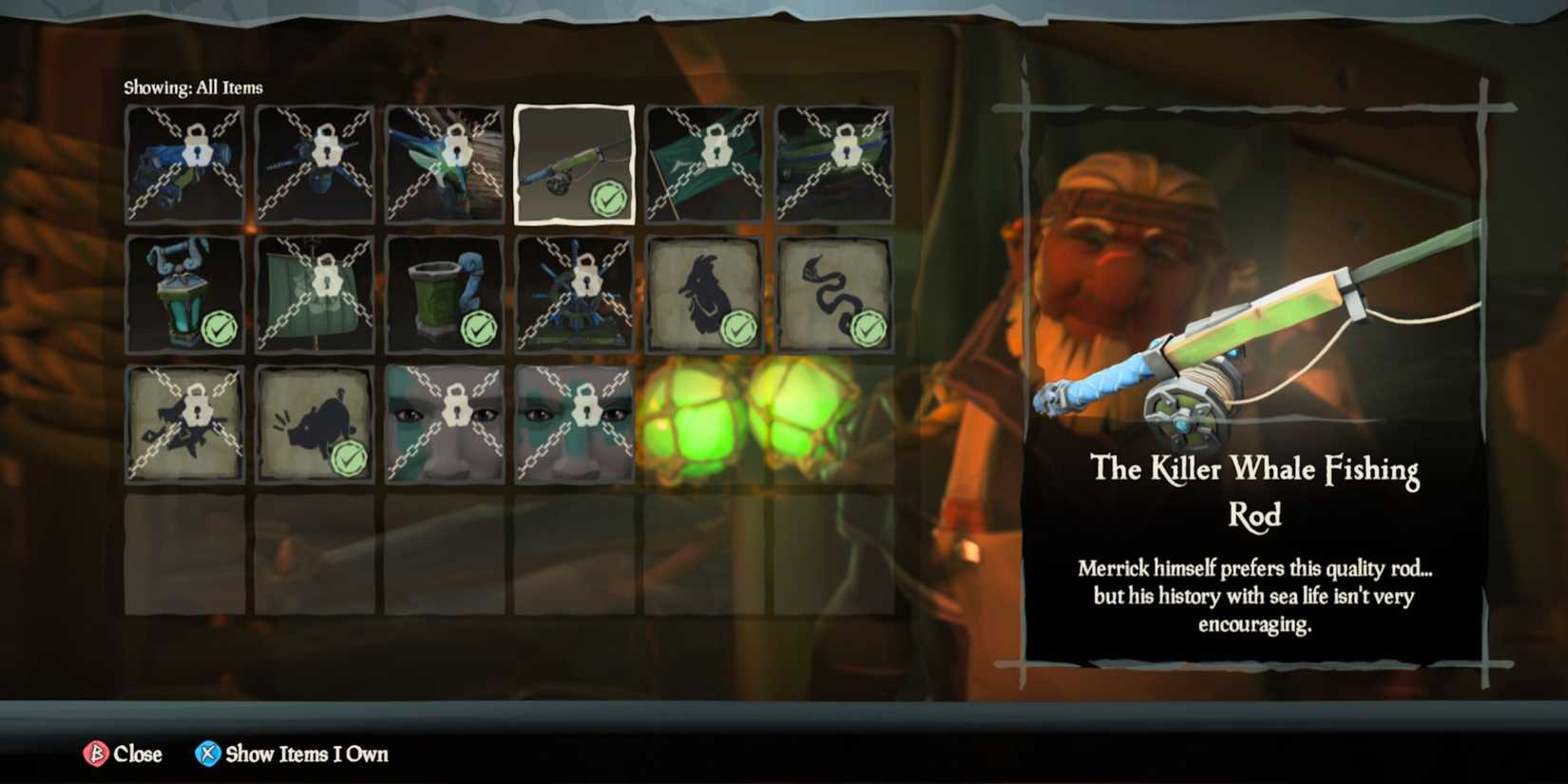 The Hunter's Call shop rewards in Sea of Thieves