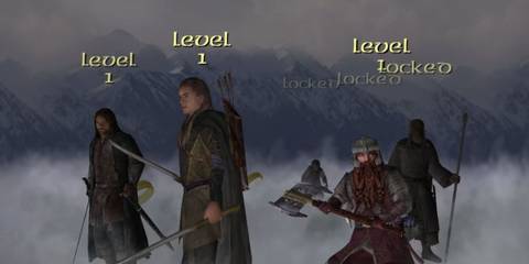The Lord of the Rings The Return of the King character selection