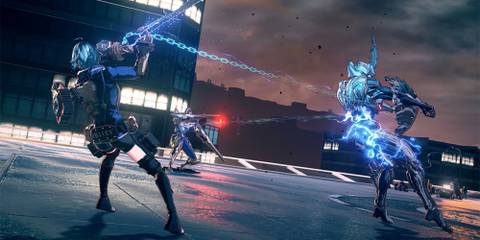 The player fighting a chimera with her Legion.