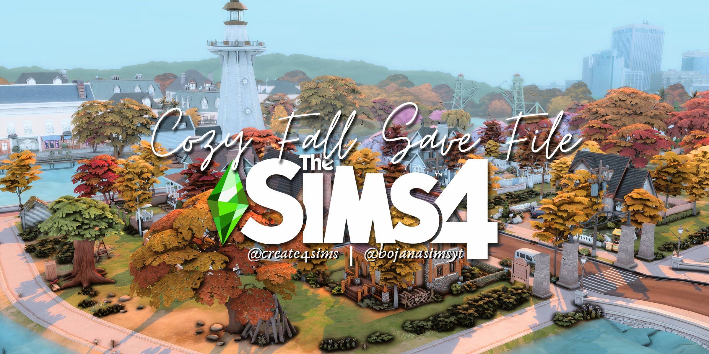 Cozy Fall Save File available for download in The Sims 4