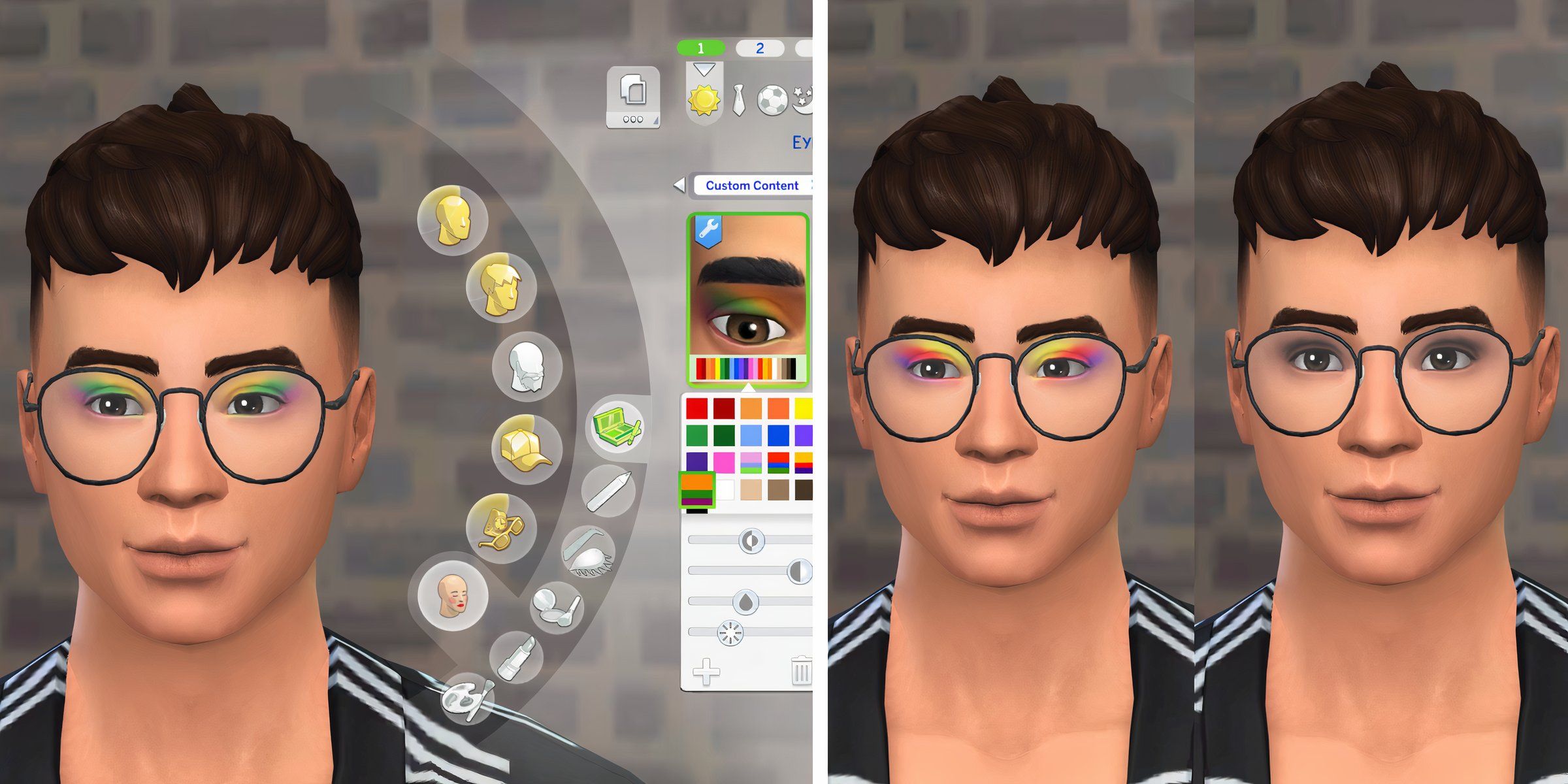 Pride Palette makeup for LGBTQ+ Sims