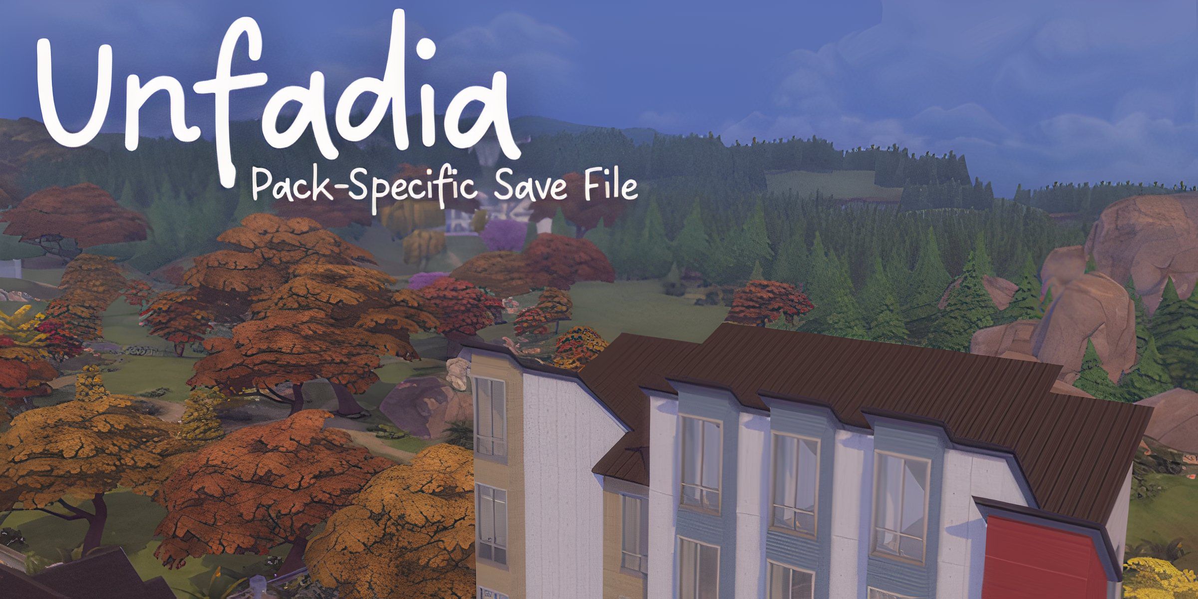 The save file known as Unfadia, which is pack-specific and available for download in The Sims 4