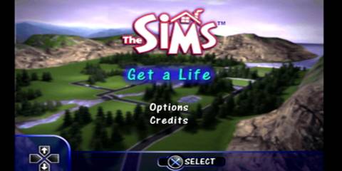 The Sims main menu